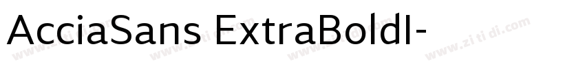 AcciaSans ExtraBoldI字体转换